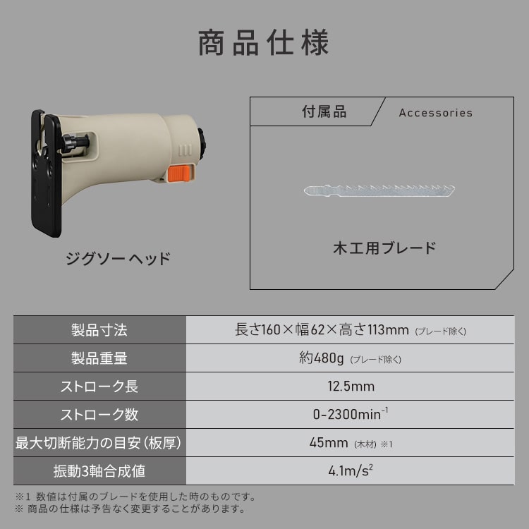 マルチギア ジグソーヘッド 10.8V JM10JG サンドベージュ