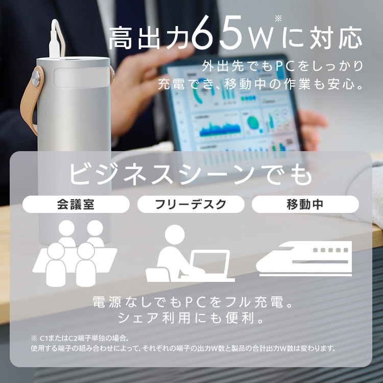 バッテリーステーション ボトル型 IBT-B40065-W ホワイト 安心延長保証