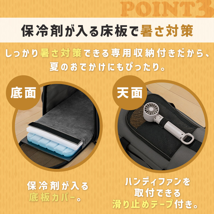 折りたたみファブリックキャリー Sサイズ POTC-410B グレー グレー
