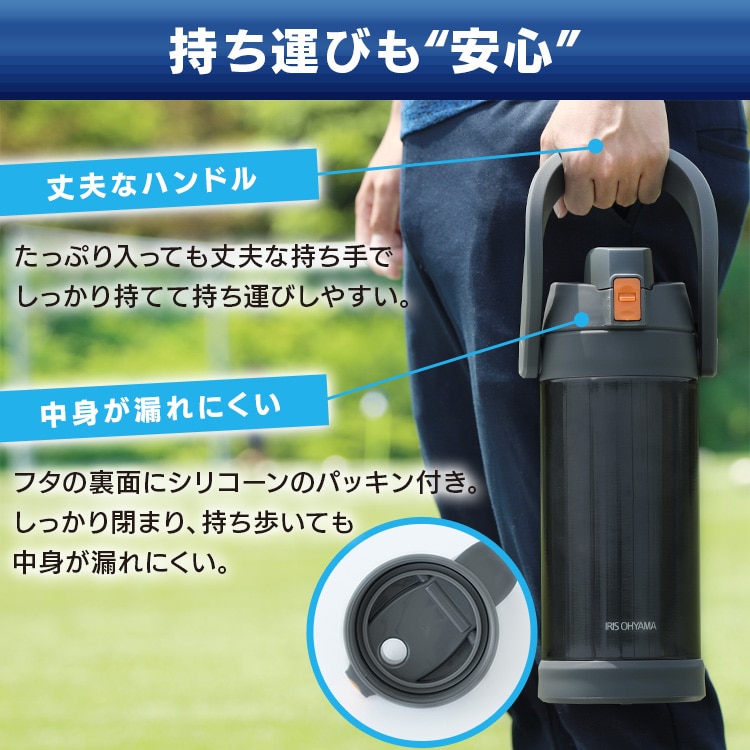 ステンレスケータイボトル スポーツジャグ SJ-2000 グレー グレー