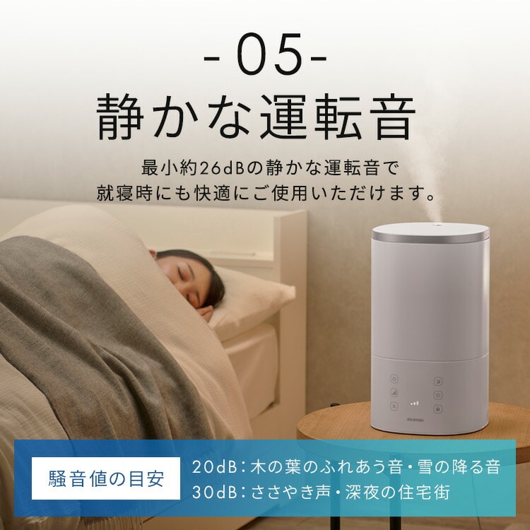 加湿器 ハイブリッド式 550ml 上から給水 AHM-HU55A-W(ホワイト