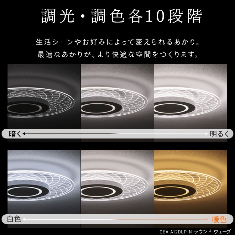 LEDシーリングライト パネルライト 8畳 CEA-A08DLP-N ウェーブ