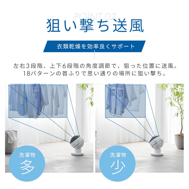 サーキュレーターアイ DC JET 18cm PCF-SDC18T-EC-W ホワイト 安心延長保証