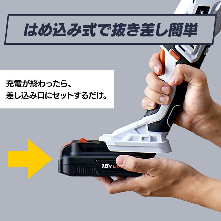 充電式ディスクグラインダ 18V JDG100 【バッテリー付き】: アイリス