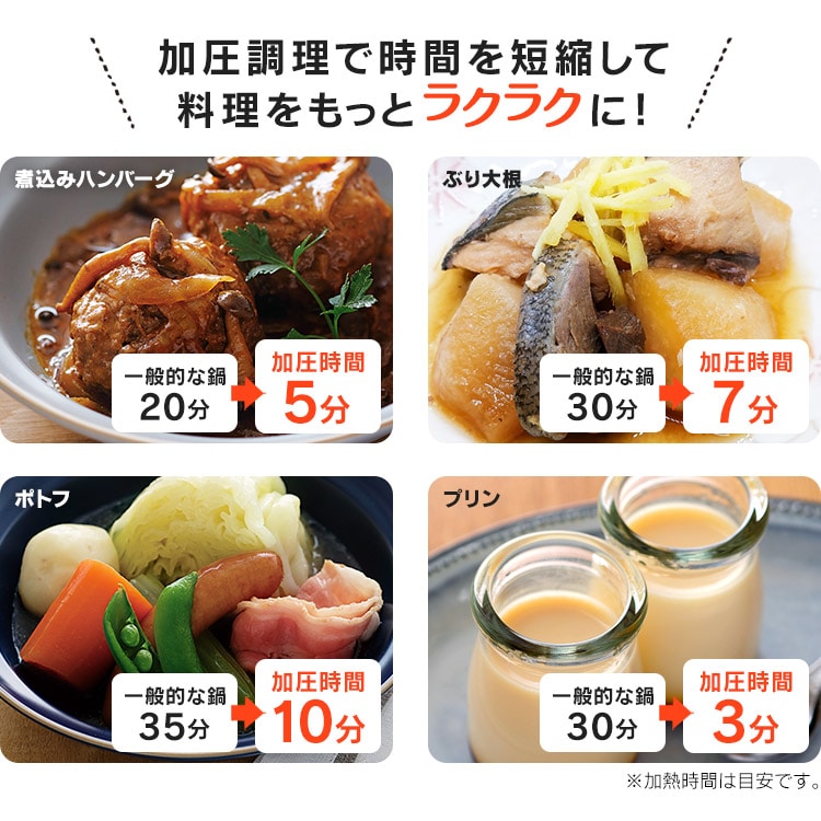 両手圧力鍋 3L RAN-3L