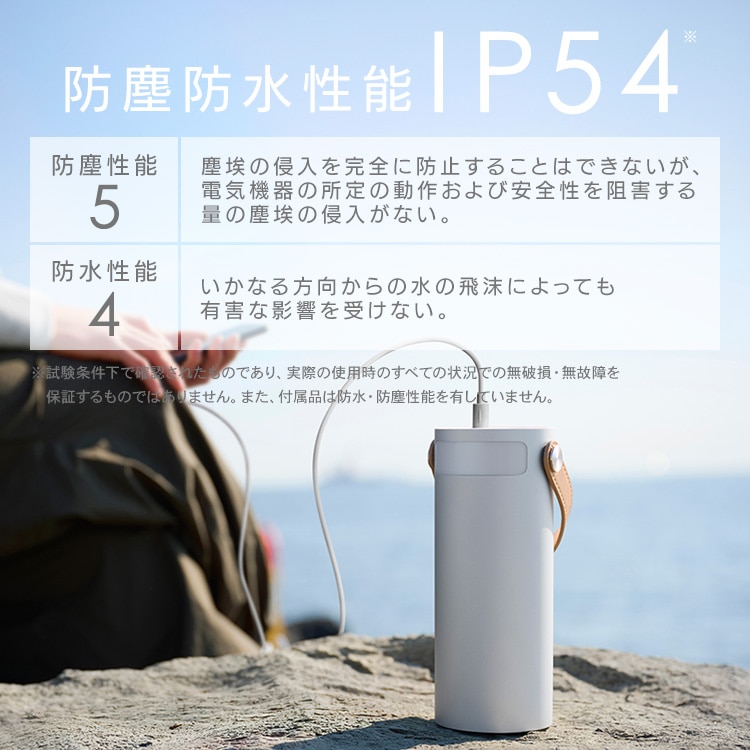 バッテリーステーション ボトル型 IBT-B40065-W ホワイト 安心延長保証