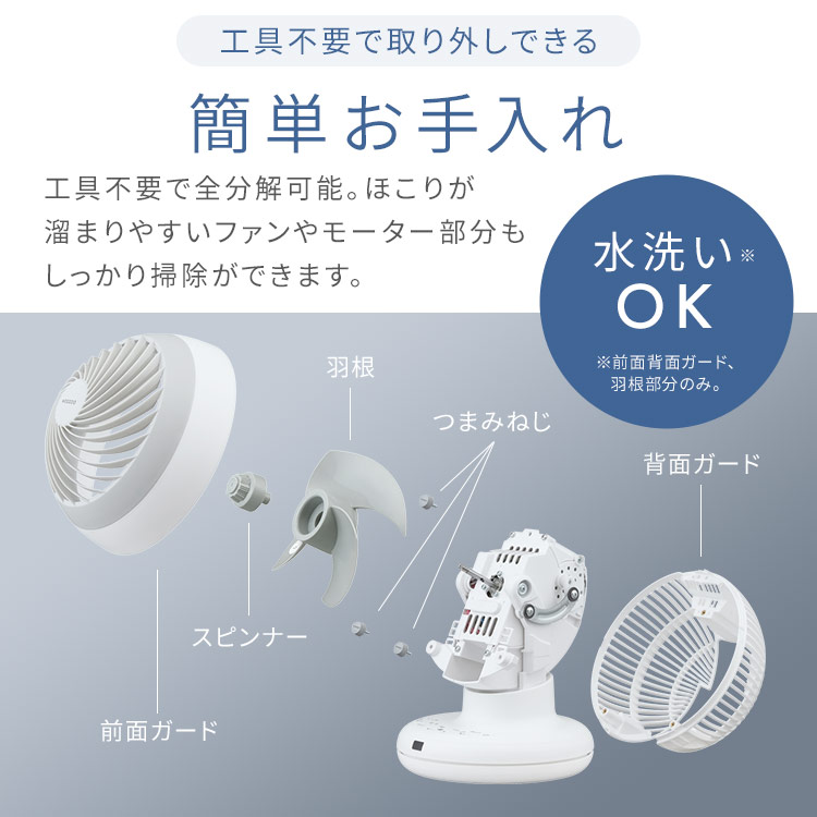 サーキュレーター DCモーター PCF-BD15BTEC-W ホワイト 安心延長保証