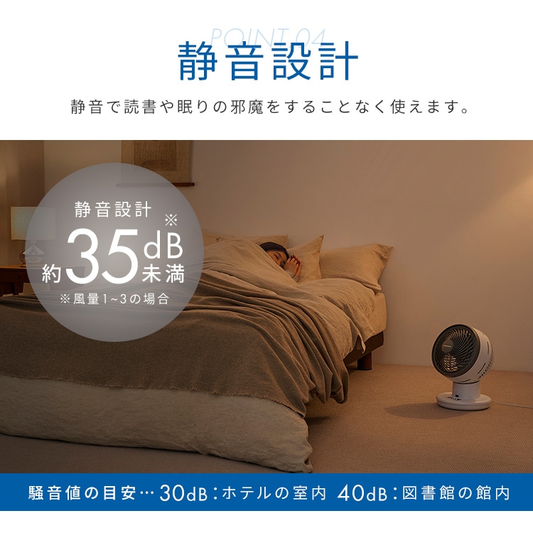 サーキュレーターアイ DC JET 18cm PCF-SDC18T-EC-W ホワイト 安心延長保証