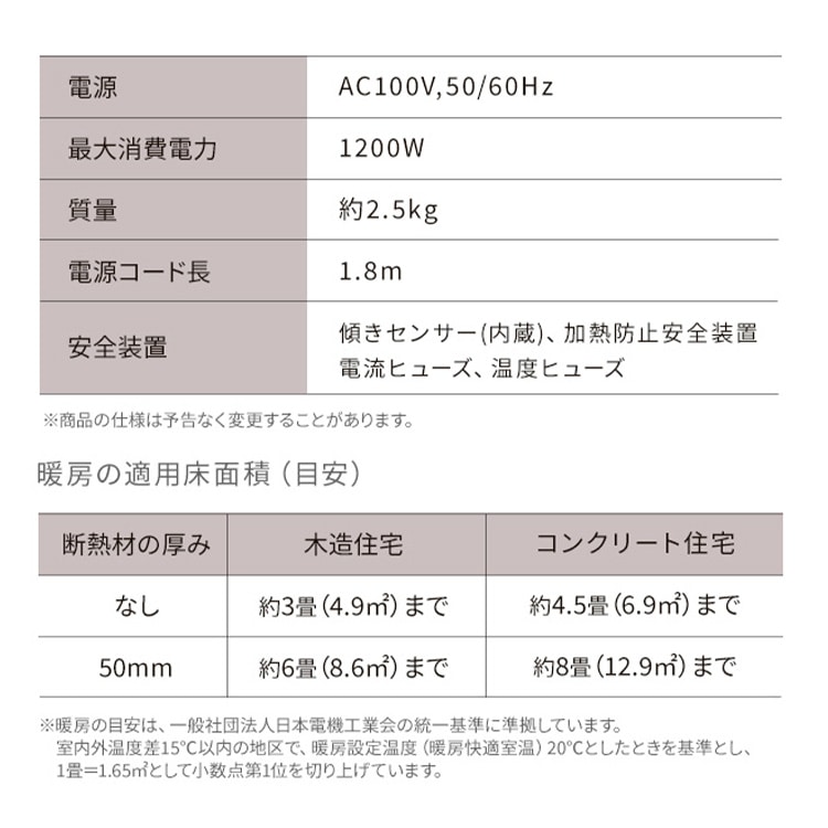 大風量セラミックファンヒーター ACH-M12A-W ホワイト(ホワイト