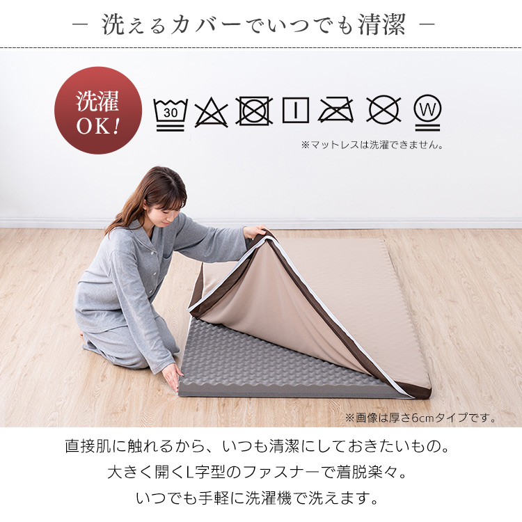 リバーシブルマットレス≪厚さ10cm≫ MAKT10-D ダブル