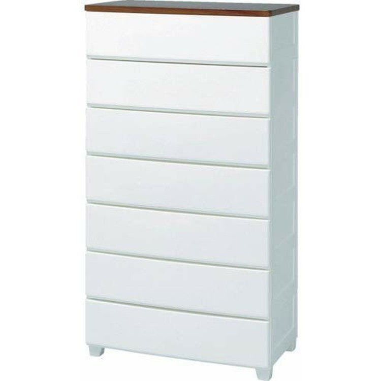 ウッドトップチェスト 7段 MG-727 ホワイト ホワイト