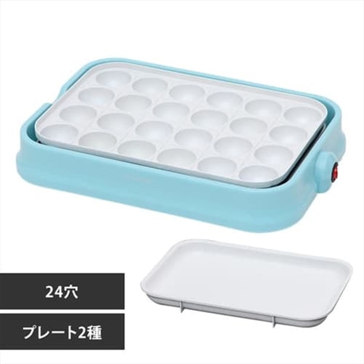 ホットプレート 2種 PHP-C24-A ブルー (平面/たこ焼き 24穴) ブルー