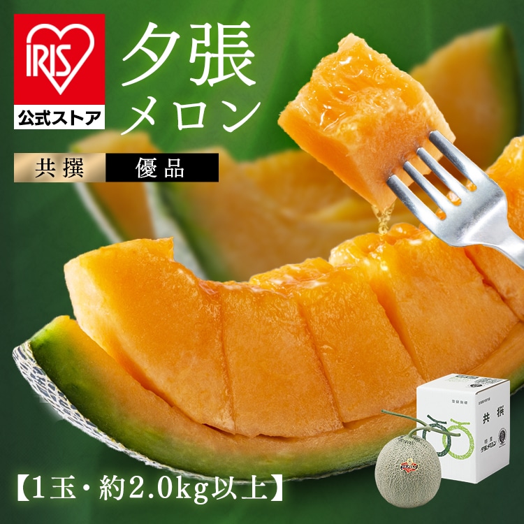 夕張産赤肉メロン1玉（1玉2.0kg以上） 【時間指定不可】【代引不可】【同梱不可】【プラザセレクト】