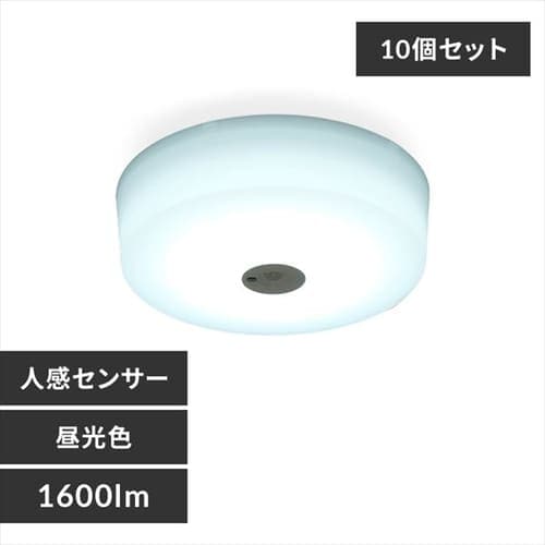 ［マイル5倍！12/7迄］[10個セット]小型シーリングライト メタルサーキットシリーズ 1600lm 人感センサー付き SCL16DMS-MCHL 昼光色