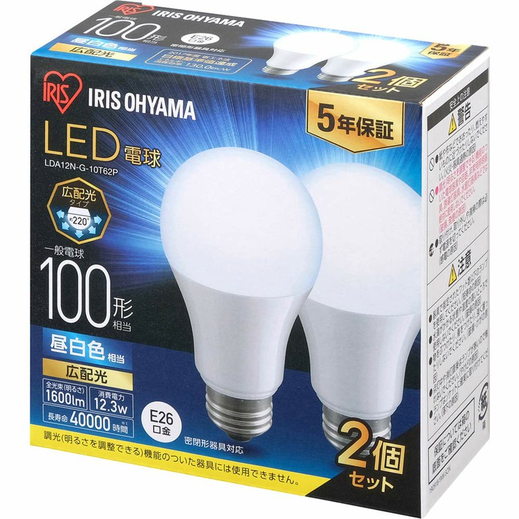［マイル5倍！12/7迄］[4個セット]LED電球 E26 広配光 100形相当 LDA12D-G-10T62P 昼光色