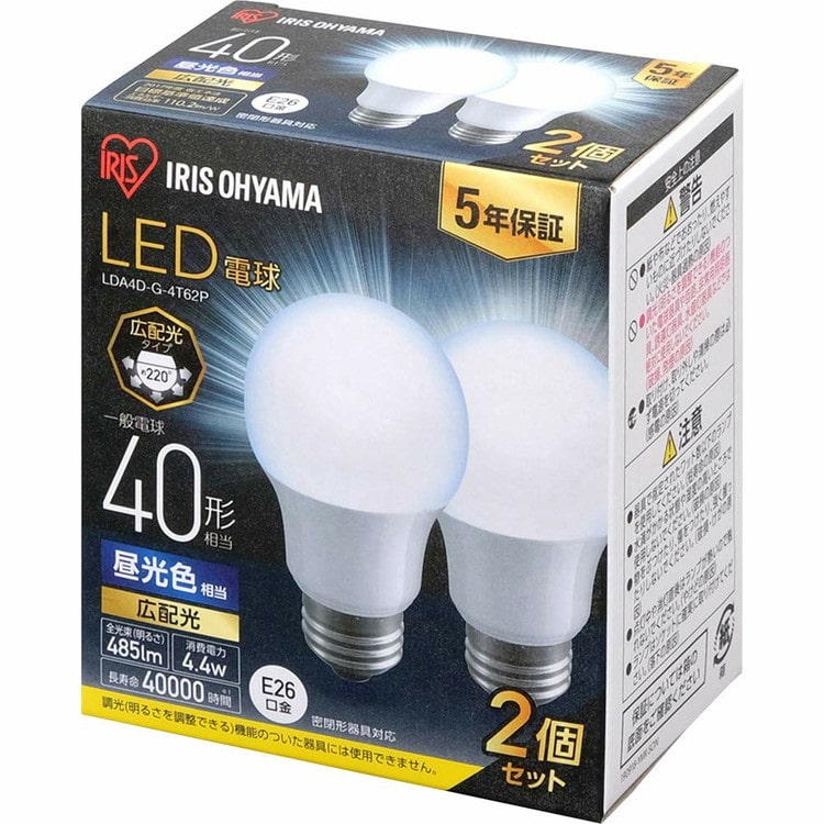 ［マイル5倍！12/7迄］[10個セット]LED電球 E26 広配光 40形相当 LDA4D-G-4T62P 昼光色