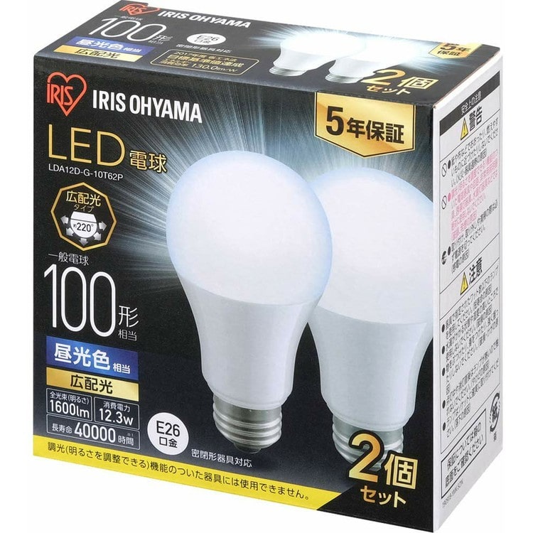 ［マイル5倍！12/7迄］[10個セット]LED電球 E26 広配光 100形相当 LDA12L-G-10T62P 電球色