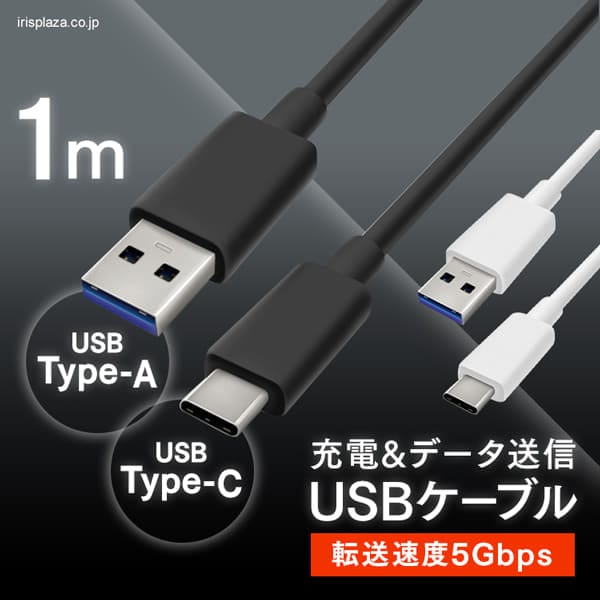 ［マイル5倍！12/7迄］[メール便][2個セット]USB-Cケーブル 1m(GEN1) ICAC-B10-W ホワイト