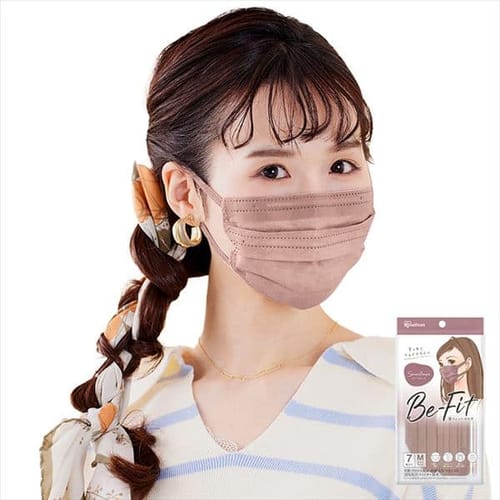 ［マイル5倍！12/7迄］[70枚] 美フィット カラーマスク ふつうサイズ 7枚入×10 スイートローズ