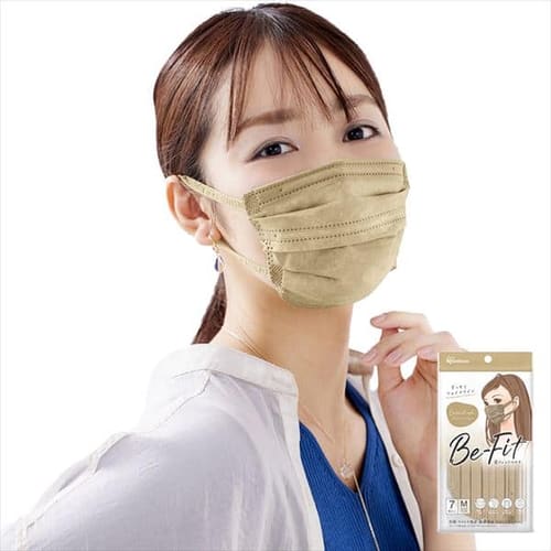 ［マイル5倍！12/7迄］[70枚]カラーマスク ふつうサイズ 7枚入×10 美フィットマスク ココナッツアッシュ