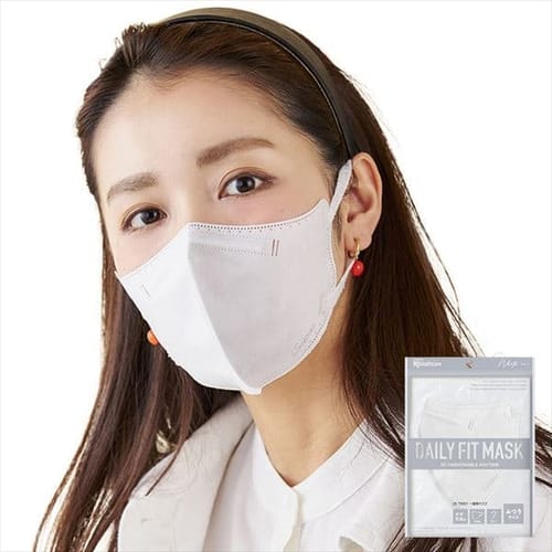 ［マイル5倍！12/7迄］[35枚]カラーマスク ふつうサイズ 7枚×5 DAILY FIT MASK ホワイト
