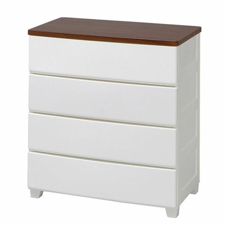 ［マイル5倍！12/7迄］ウッドトップチェスト 4段 MG-724 ホワイト