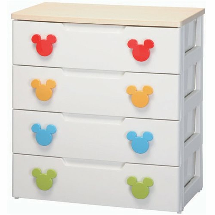 ［マイル5倍！12/7迄］キッズチェスト 4段 ミッキー MHG-724