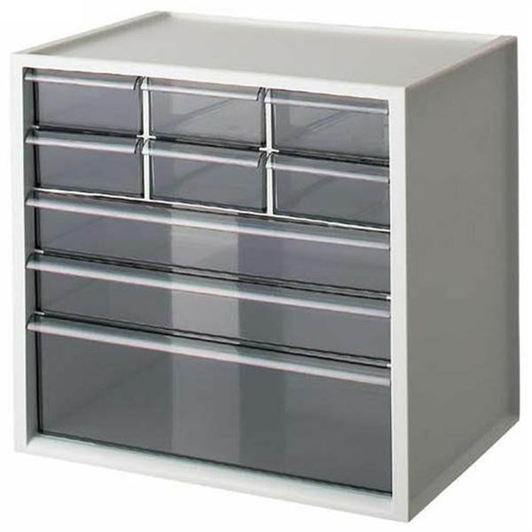 ［マイル5倍！12/7迄］小物キャビネット　KC-350DR　ライトグレー