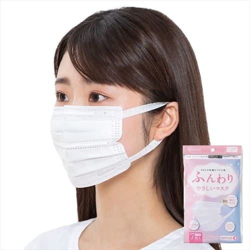 ［マイル5倍！12/7迄］[7枚入]ふんわりやさしいマスク 小さめサイズ PK-FY7S
