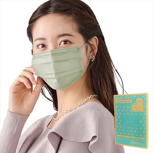 ［マイル5倍！12/7迄］カラーマスク 60枚入 プリーツマスク ピスタチオ