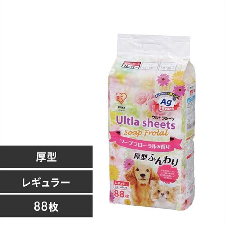 ［マイル5倍！12/7迄］[88枚入][厚型]香り付きウルトラシーツ ソープフローラルの香り レギュラー