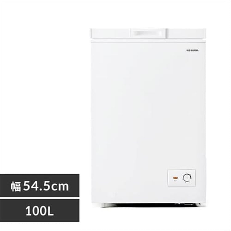 ［マイル5倍！12/7迄］アイリスオーヤマ 上開き式冷凍庫 100L ICSD-10C-W ホワイト