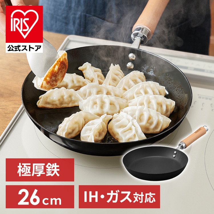 鉄フライパン 26cm 肉厚タイプ SCPT-F26 ブラック