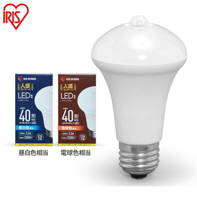 LED電球 人感センサー付 E26 40形相当LDR6L-H-SE25 電球色