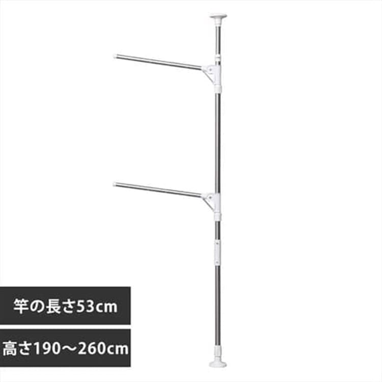 ［マイル5倍！12/7迄］浴室突張り物干し YM-260