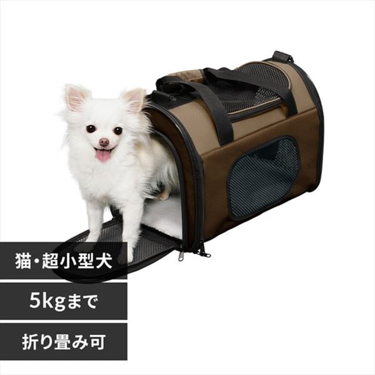 ［マイル5倍！12/7迄］折りたたみソフトキャリー Sサイズ POTC-410A ブラウン