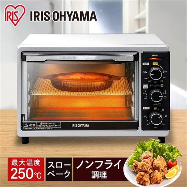 ［マイル5倍！12/7迄］オーブン 4枚焼き ノンフライ PFC-D15A-W ホワイト アイリスオーヤマ