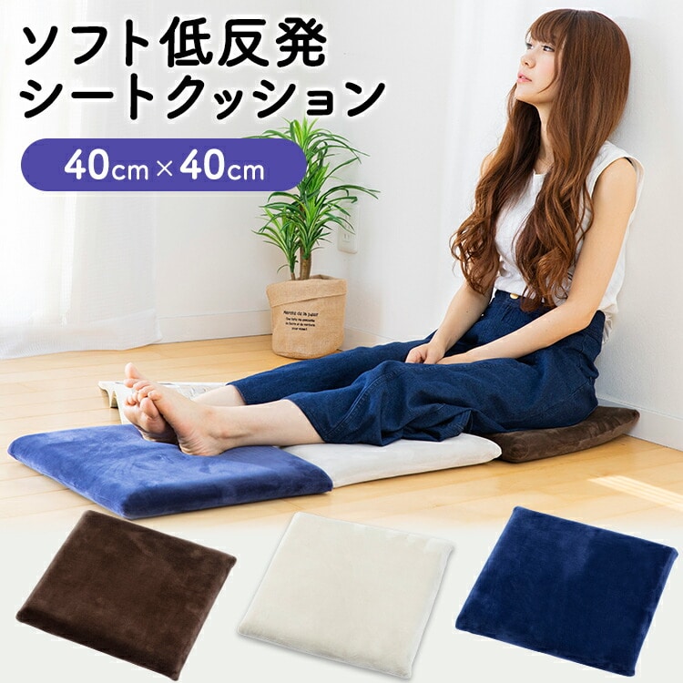 ［マイル5倍！12/7迄］低反発シートクッション40×40 TSK-40R ブラウン