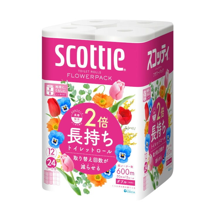 ［マイル5倍！12/7迄］トイレットペーパー ダブル 12ロール スコッティ