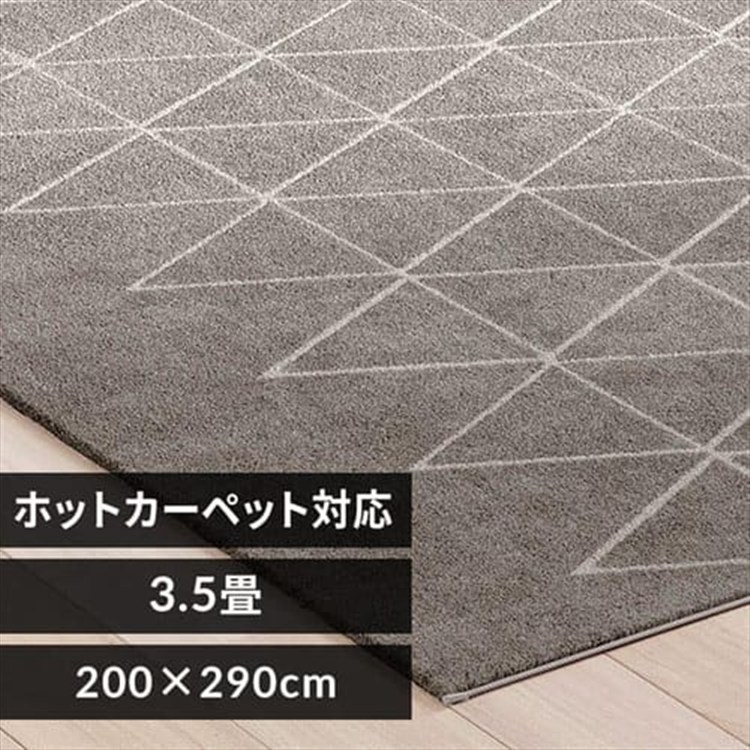 ［マイル5倍！12/7迄］ウィルトン織ラグ2029 54238-670 ライン/グレー