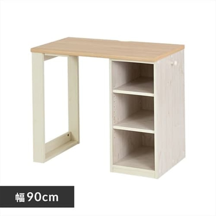 ［マイル5倍！12/7迄］シングルデスク FJ-022-IR ホワイト／ビーチ