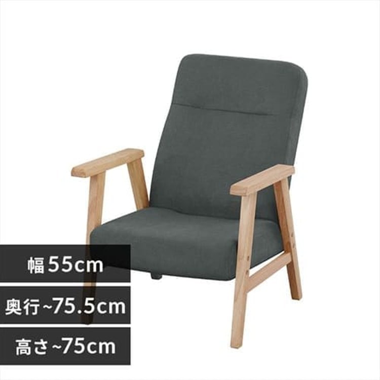 ［マイル5倍！12/7迄］ウッドアームチェア Mサイズ WACN-M ダークグレー