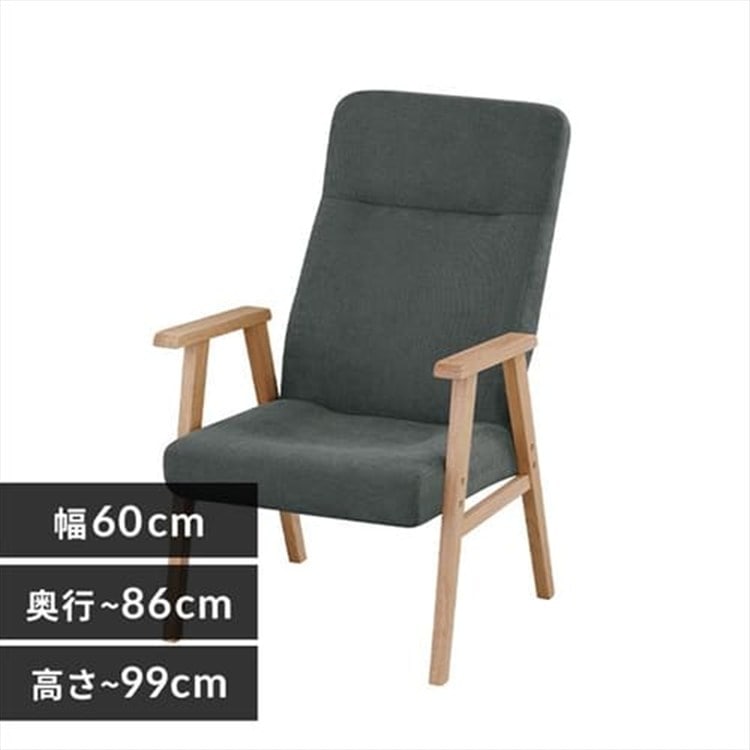 ［マイル5倍！12/7迄］ウッドアームチェア Lサイズ WACN-L ダークグレー