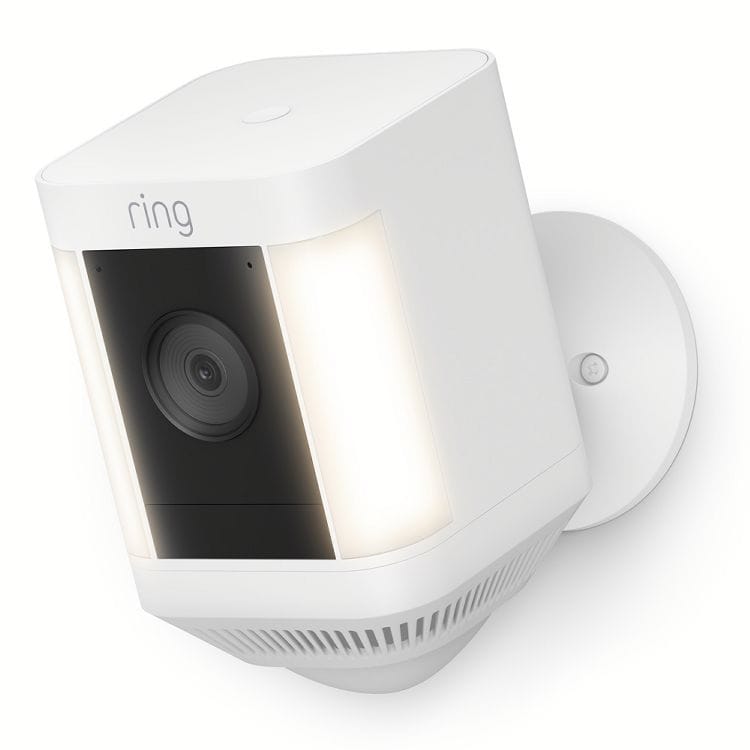 ［マイル5倍！12/7迄］防犯カメラ 屋外用 センサーライト付き バッテリーモデル 双方向音声 Amazon Ring Spotlight Cam Plus Battery ホワイト