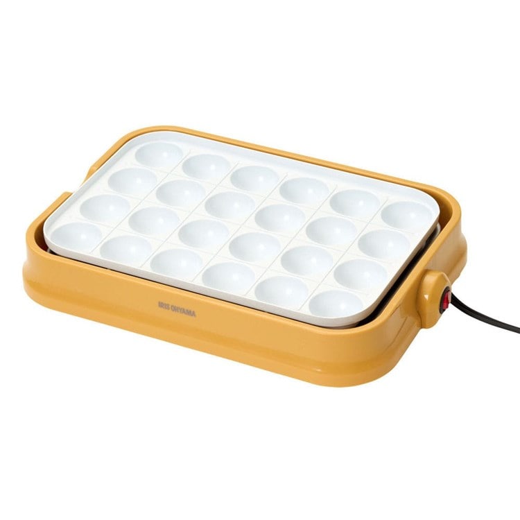 ［マイル5倍！12/7迄］アイリスオーヤマ ホットプレート 着脱式 2枚 PHP-C24W イエロー