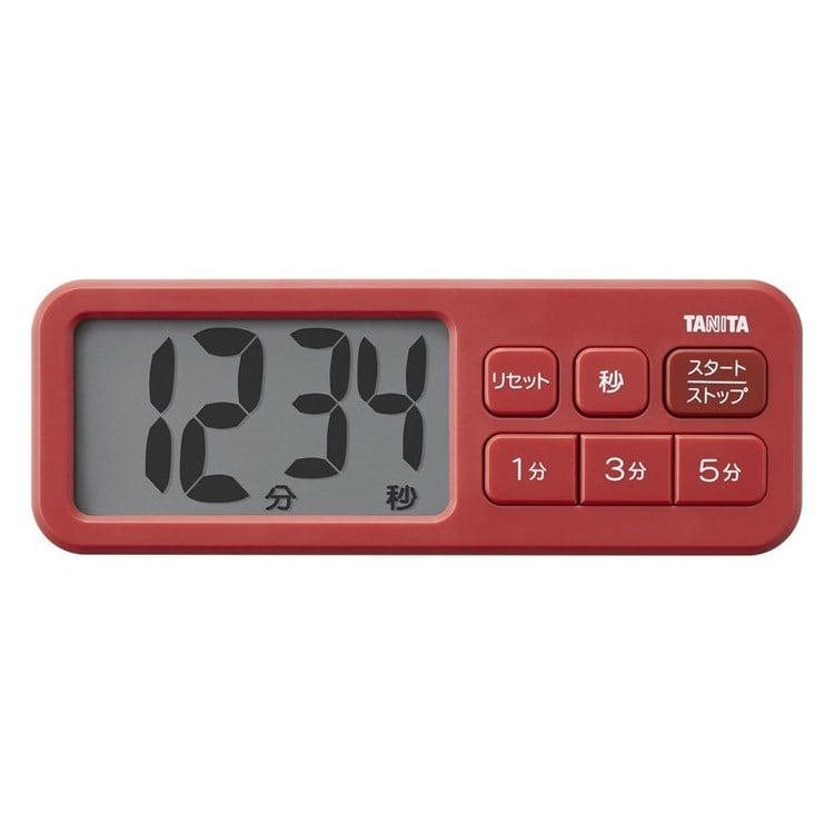 タイマー キッチンタイマー 大文字 抗菌でか見えタイマー TD-431-BK 送料無料 タニタ TANITA キッチンタイマー 大文字 見やすい 便利 タイム カウントアップ 料理 圧力鍋 マットブラック マットグレー マットレッド ［メール便］