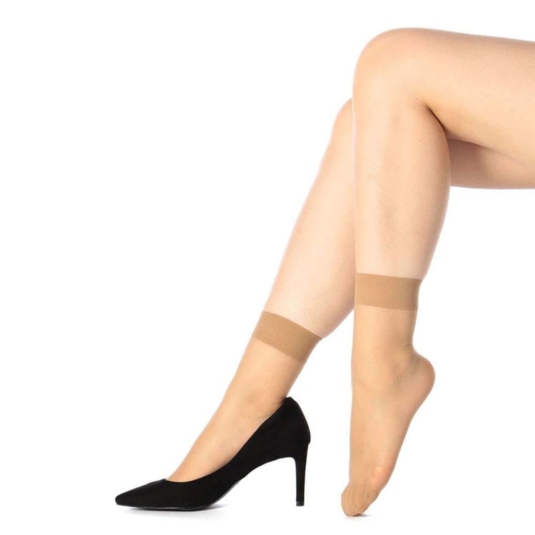 ［マイル5倍！12/7迄］福助 伝線しにくい ショートストッキング クルー丈 22～25cm 040-1111 サワーベージュ(017)