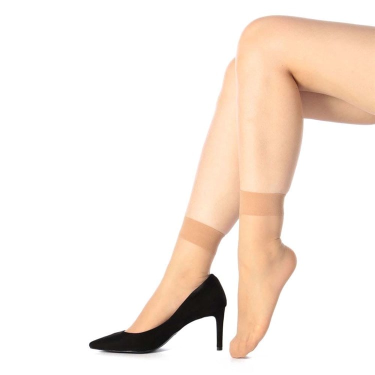 ［マイル5倍！12/7迄］福助 伝線しにくい ショートストッキング クルー丈 22～25cm 040-1111 ヌーディベージュ(535)