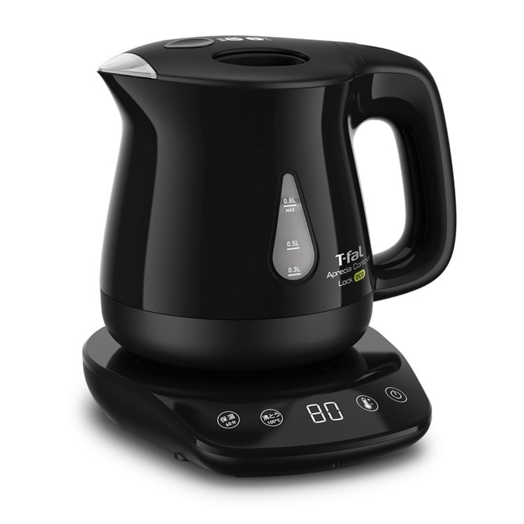 家電 調理 キッチン家電 T-fal 電気ケトル アプレシア ロック コントロール エコ 0.8L ブラック KO8418JP