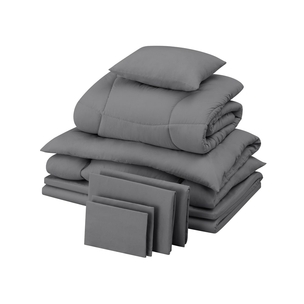 マットレス付き布団９点セット KFS-M9S ダークグレー